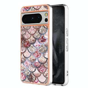 For Google Pixel 8 Pro Electroplating IMD TPU Phone Case(Pink Scales)