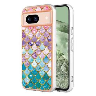 For Google Pixel 8a Electroplating IMD TPU Phone Case(Colorful Scales)