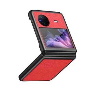 For vivo X Flip Cross Texture All Inclusive Shockproof Protective Phone Case(Red)