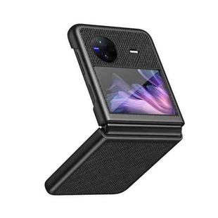 For vivo X Flip Cross Texture All Inclusive Shockproof Protective Phone Case(Black)