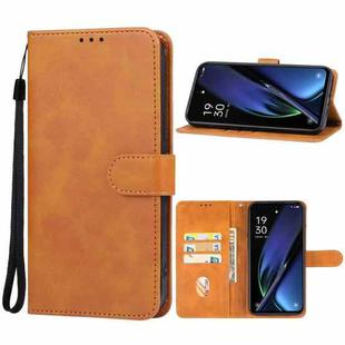 For OPPO K11x Leather Phone Case(Brown)