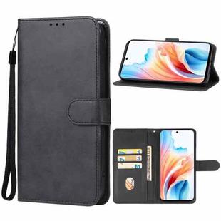For OPPO A2 Leather Phone Case(Black)