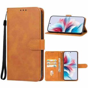 For OPPO Reno11 F Leather Phone Case(Brown)