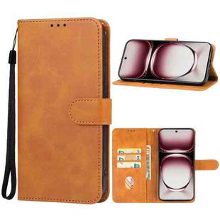 For OPPO Reno12 Global Leather Phone Case(Brown)