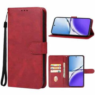 For OPPO A3 China Leather Phone Case(Red)