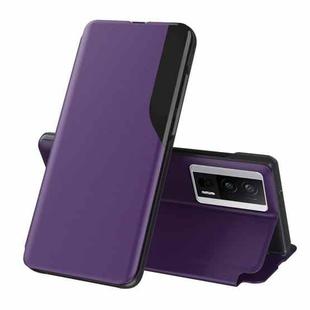 For Xiaomi Poco F5 Pro Attraction Flip Holder Leather Phone Case(Purple)