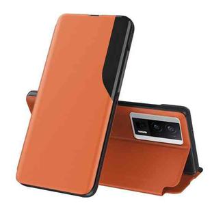 For Xiaomi Poco F5 Pro Attraction Flip Holder Leather Phone Case(Orange)