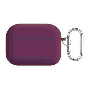 For AirPods Pro 2 PC Lining Silicone Bluetooth Earphone Protective Case(Rose Purple Red)