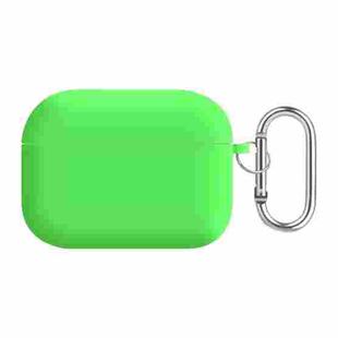For AirPods Pro 2 PC Lining Silicone Bluetooth Earphone Protective Case(Fluorescent Green)