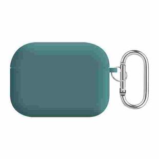 For AirPods Pro PC Lining Silicone Bluetooth Earphone Protective Case(Pine Needle Green)