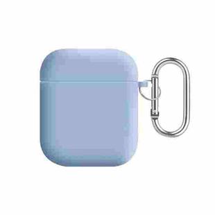 For AirPods 2 / 1 PC Lining Silicone Bluetooth Earphone Protective Case(Lilac)