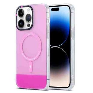 For iPhone 14 Pro PC + TPU IMD MagSafe Magnetic Phone Case(Pink)