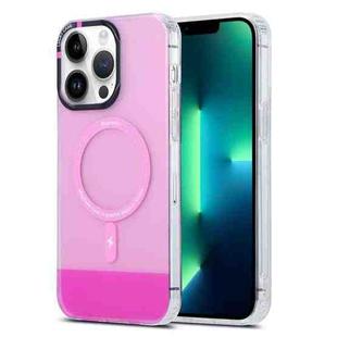 For iPhone 13 Pro Max PC + TPU IMD MagSafe Magnetic Phone Case(Pink)