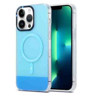 For iPhone 13 Pro Max PC + TPU IMD MagSafe Magnetic Phone Case(Blue)