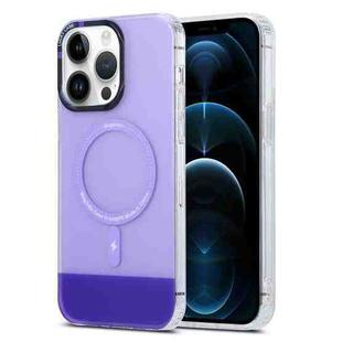 For iPhone 12 Pro Max PC + TPU IMD MagSafe Magnetic Phone Case(Purple)