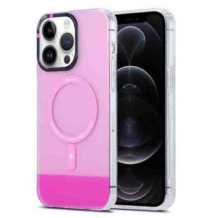 For iPhone 12 Pro PC + TPU IMD MagSafe Magnetic Phone Case(Pink)