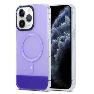 For iPhone 11 Pro Max PC + TPU IMD MagSafe Magnetic Phone Case(Purple)