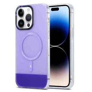 For iPhone 15 Pro PC + TPU IMD MagSafe Magnetic Phone Case(Purple)
