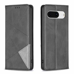 For Google Pixel 8 Rhombus Texture Magnetic Leather Phone Case(Black)