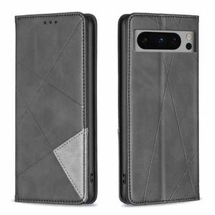 For Google Pixel 8 Pro Rhombus Texture Magnetic Leather Phone Case(Black)