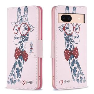 For Google Pixel 8A Colored Drawing Pattern Leather Phone Case(Deer)