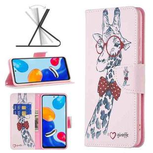 For For Xiaomi Redmi Note 12S 4G / Note 11 Colored Drawing Pattern Leather Phone Case(Deer)