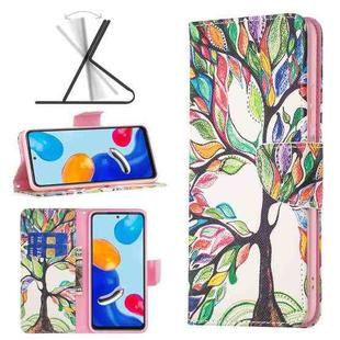 For For Xiaomi Redmi Note 12S 4G / Note 11 Colored Drawing Pattern Leather Phone Case(Tree Life)