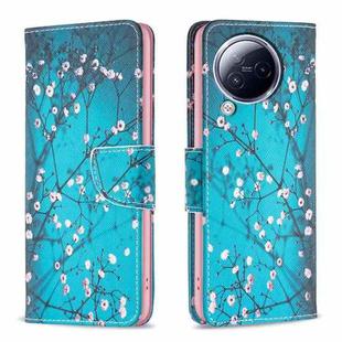 For Xiaomi Civi 3 5G Colored Drawing Pattern Leather Phone Case(Plum Blossom)