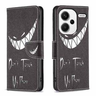 For Xiaomi Redmi Note 13 Pro+ Colored Drawing Pattern Leather Phone Case(Smirk)