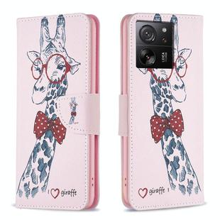 For Xiaomi 13T / 13T Pro / Redmi K60 Ultra Colored Drawing Pattern Leather Phone Case(Deer)