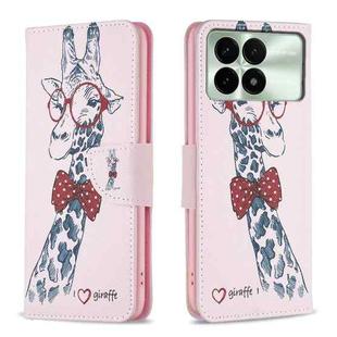 For Xiaomi Redmi K70 / K70 Pro Colored Drawing Pattern Leather Phone Case(Deer)