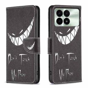 For Xiaomi Redmi K70E Colored Drawing Pattern Leather Phone Case(Smirk)