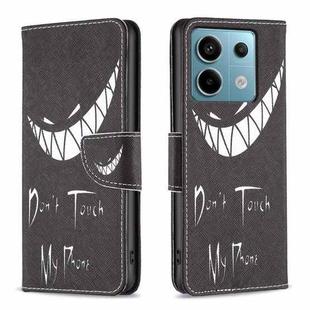 For Xiaomi Redmi Note 13 Pro 4G Global Colored Drawing Pattern Leather Phone Case(Smirk)