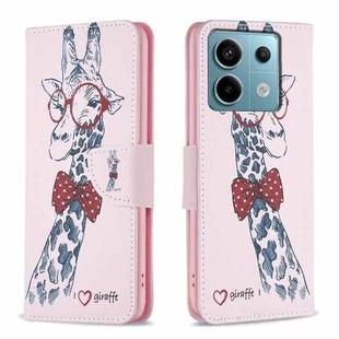 For Xiaomi Redmi Note 13 Pro 4G Global Colored Drawing Pattern Leather Phone Case(Deer)