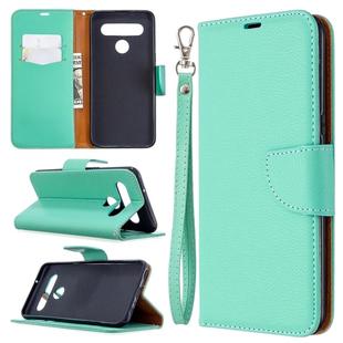 For LG K61 Litchi Texture Pure Color Horizontal Flip Leather Case with Holder & Card Slots & Wallet & Lanyard(Green)