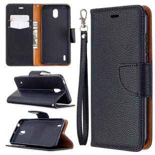 For Nokia 1.3 Litchi Texture Pure Color Horizontal Flip Leather Case with Holder & Card Slots & Wallet & Lanyard(Black)