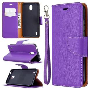 For Nokia 1.3 Litchi Texture Pure Color Horizontal Flip Leather Case with Holder & Card Slots & Wallet & Lanyard(Purple)