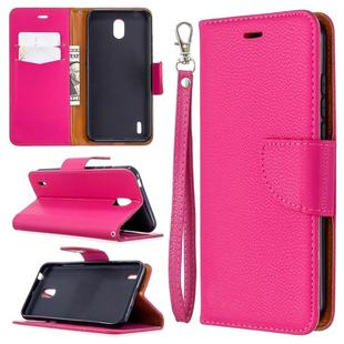 For Nokia 1.3 Litchi Texture Pure Color Horizontal Flip Leather Case with Holder & Card Slots & Wallet & Lanyard(Rose Red)