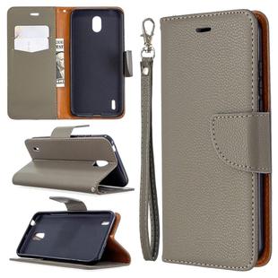 For Nokia 1.3 Litchi Texture Pure Color Horizontal Flip Leather Case with Holder & Card Slots & Wallet & Lanyard(Grey)