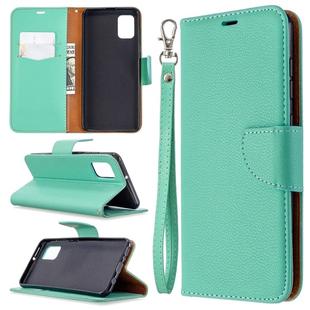For Samsung Galaxy A31 Litchi Texture Pure Color Horizontal Flip Leather Case with Holder & Card Slots & Wallet & Lanyard(Green)