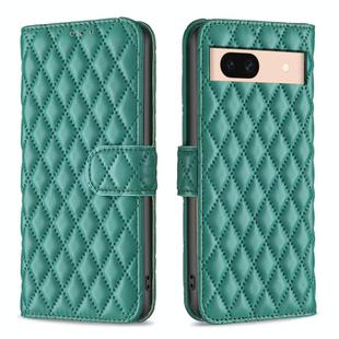 For Google Pixel 8a Diamond Lattice Wallet Leather Flip Phone Case(Green)