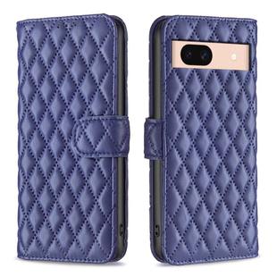 For Google Pixel 8a Diamond Lattice Wallet Leather Flip Phone Case(Blue)