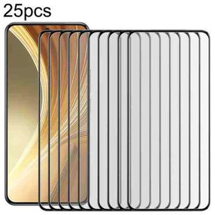 For vivo T4 Ultra 5G 25pcs 3D Curved Edge Full Screen Tempered Glass Film(Black)