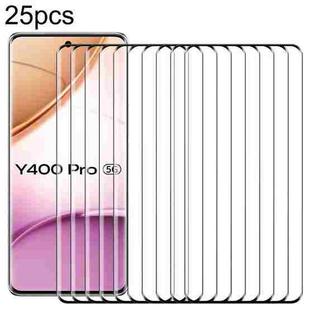 For vivo Y400 Pro 5G 25pcs 3D Curved Edge Full Screen Tempered Glass Film(Black)