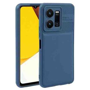 For vivo Y22 / Y22s Twill Texture TPU Shockproof Phone Case(Blue)