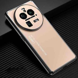 For OPPO Find X6 Pro Frosted Metal Phone Case(Gold)