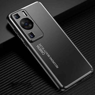 For Huawei P60 Frosted Metal Phone Case(Black)
