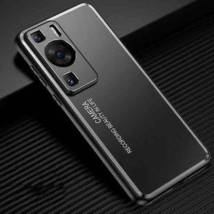 For Huawei P60 Pro Frosted Metal Phone Case(Black)