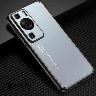 For Huawei P60 Pro Frosted Metal Phone Case(Blue)