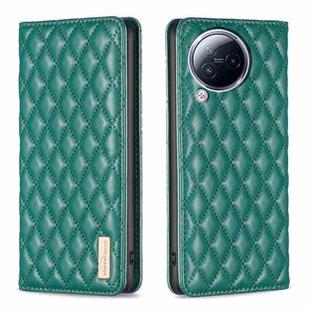 For Xiaomi Civi 3 5G Diamond Lattice Magnetic Leather Flip Phone Case(Green)